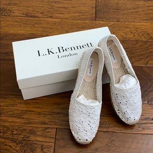 LK Bennett London White Espadrille Shoes